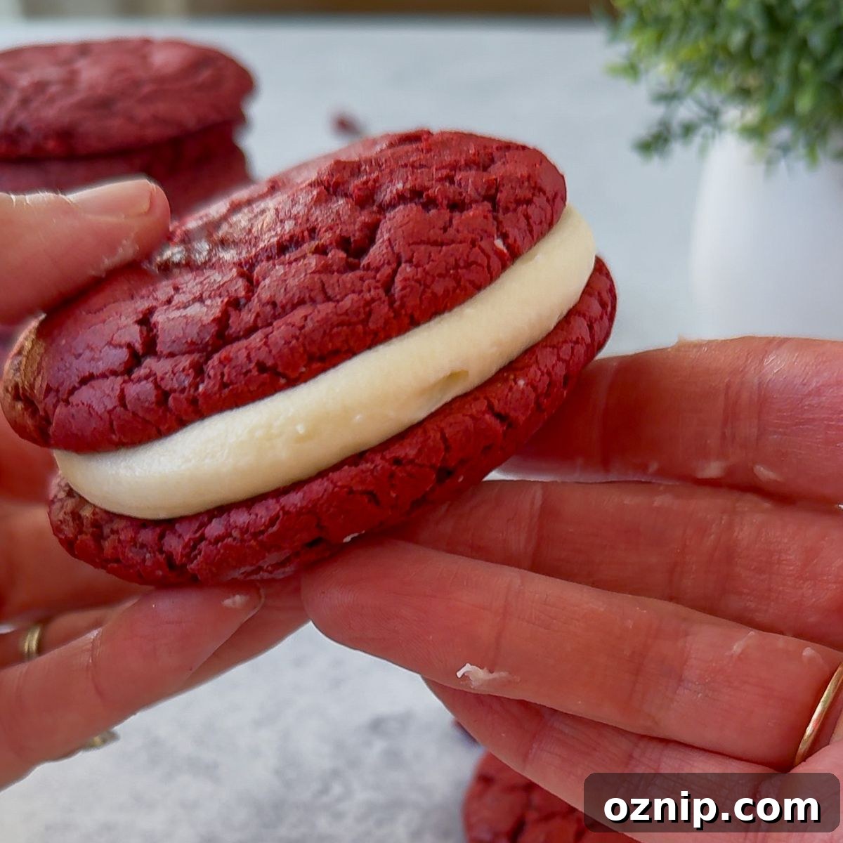Chewy Red Velvet Cake Mix Cookies Recipe 8 Red velvet cake cookie sandwich.