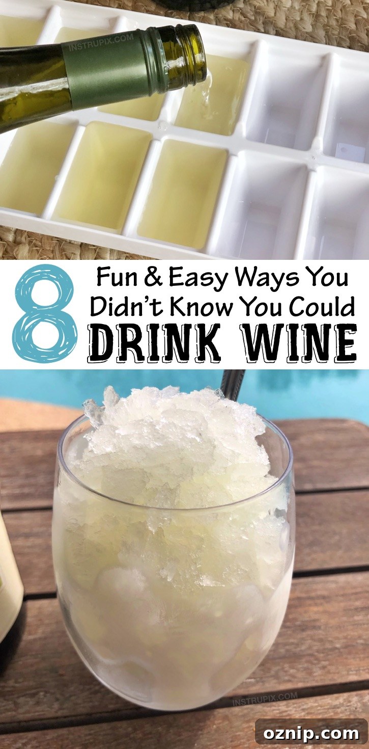 8 Unexpected Ways to Enjoy Wine 2 Wine Hacks: 8 Ways to make wine better, colder or more flavorful. Simple tips and tricks including wine cubes, spritzers, frozen fruit, cocktails, drink recipes and more!