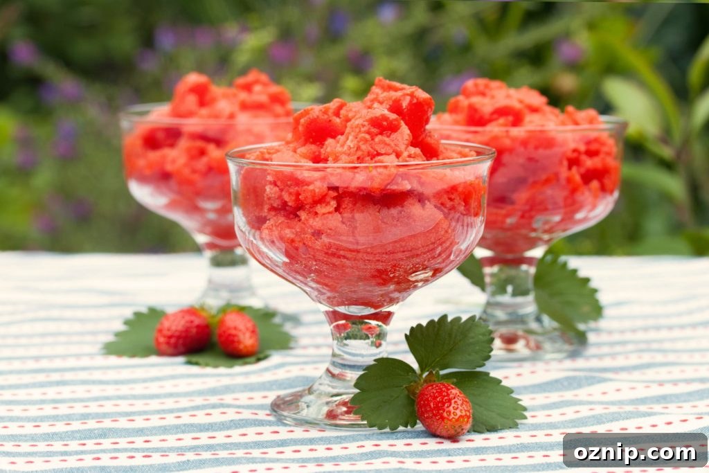 strawberry granita