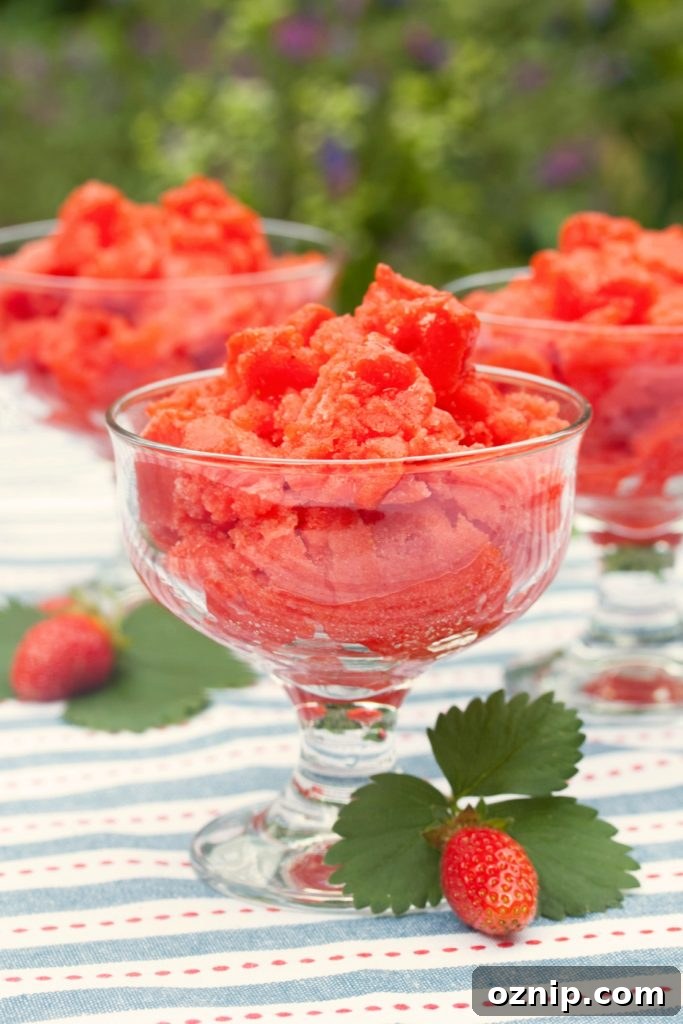 strawberry granita