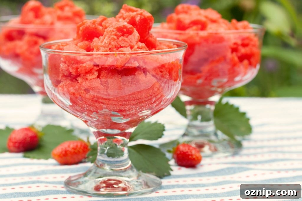 strawberry granita