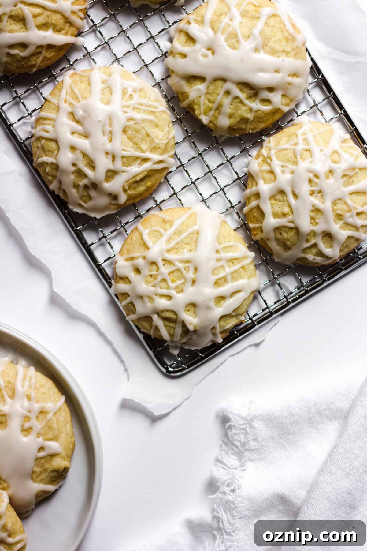 Chewy Citrus Sugar Cookies with Lemon Icing