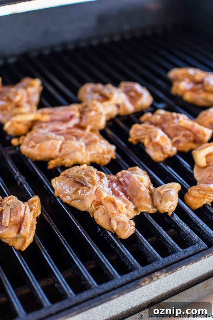 Grilled Hawaiian Huli Huli Chicken with Pineapple Salsa 7 Chicken on the grill