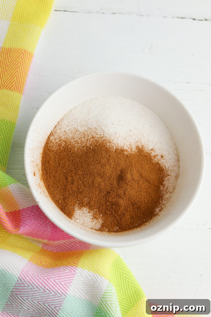 Cinnamon sugar in a bowl