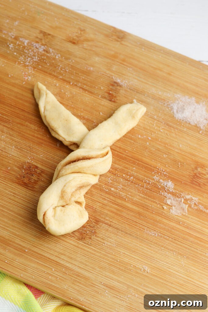 Twisting dough strips