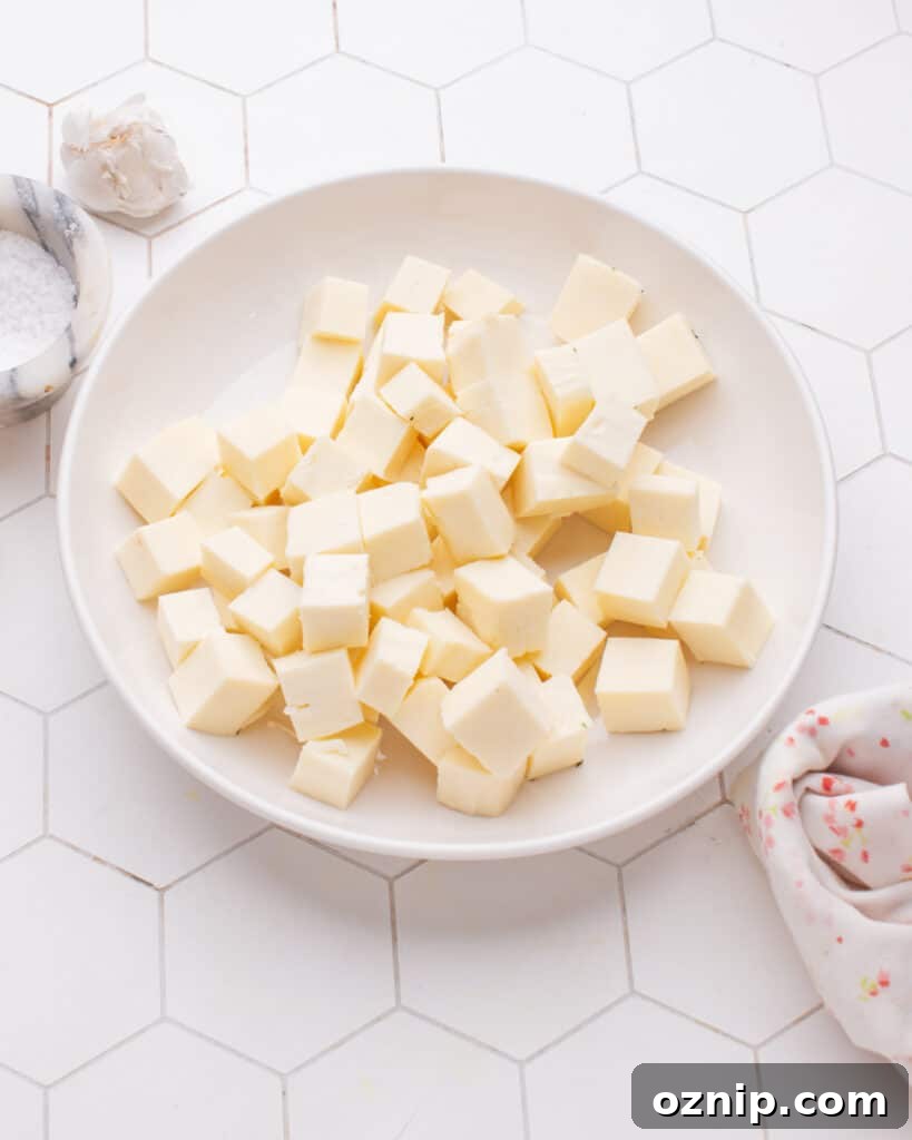 Paneer Cubes in plate.