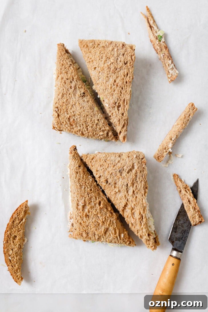 Crust removed from Chicken Sandwiches and cut into triangles.