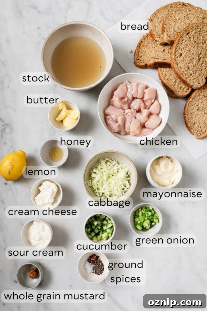 Ingredients for Chicken Sandwiches