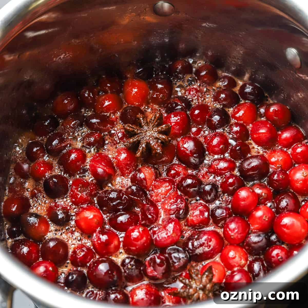 Spiced cranberry and orange sauce