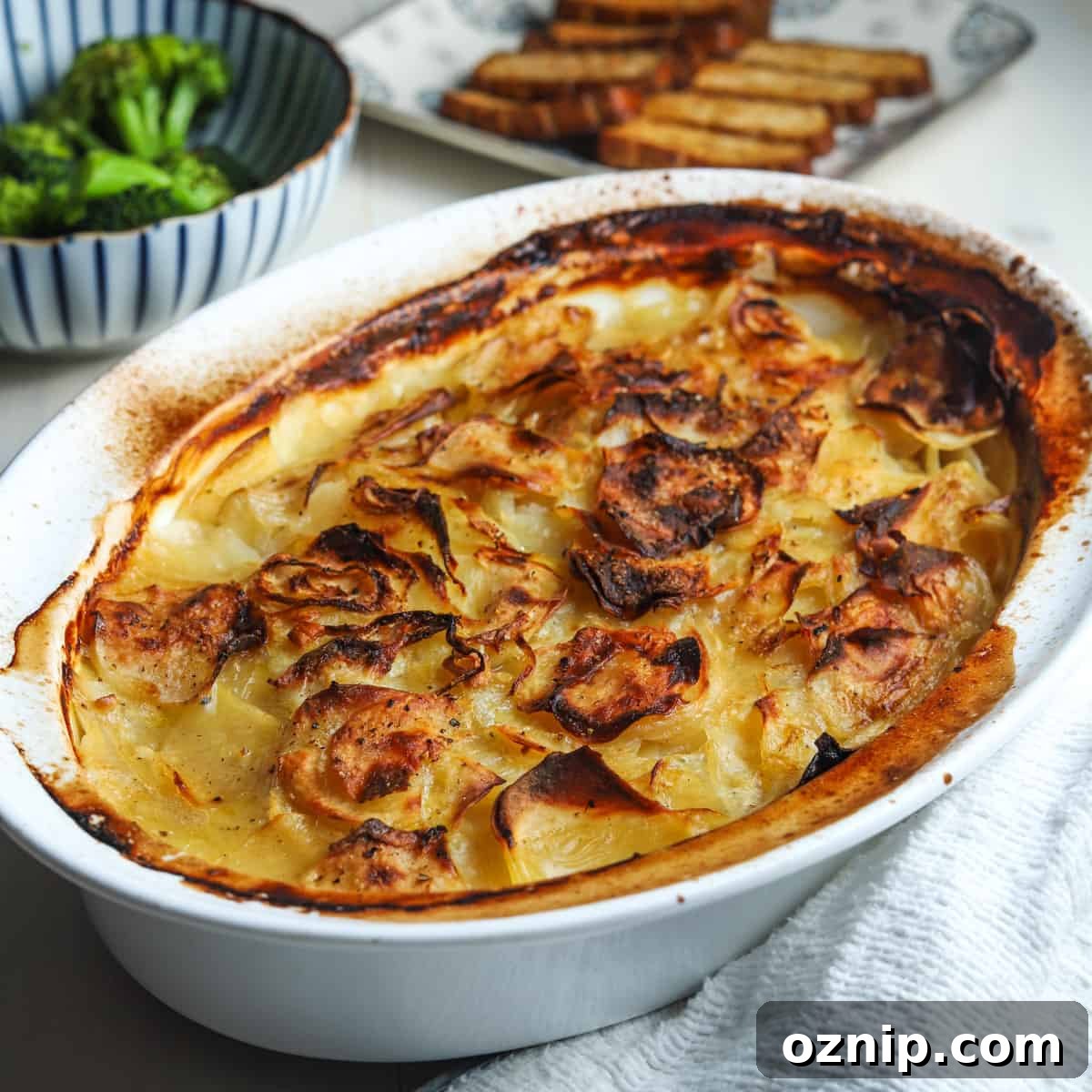 Vegan boulangère potatoes