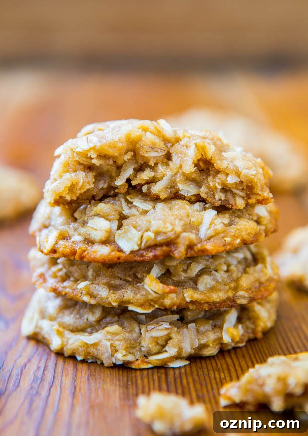 Anzac Biscuits close-up