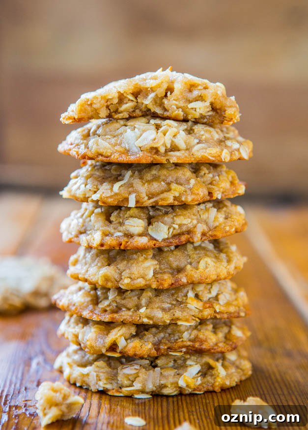 Pile of Anzac Biscuits
