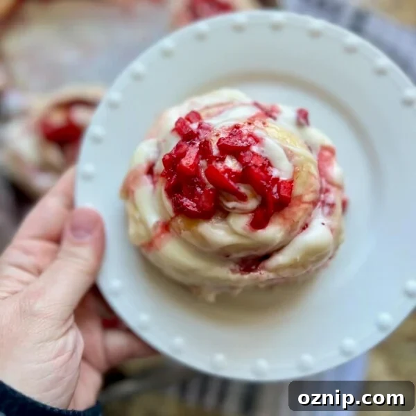 Strawberry sourdough rolls