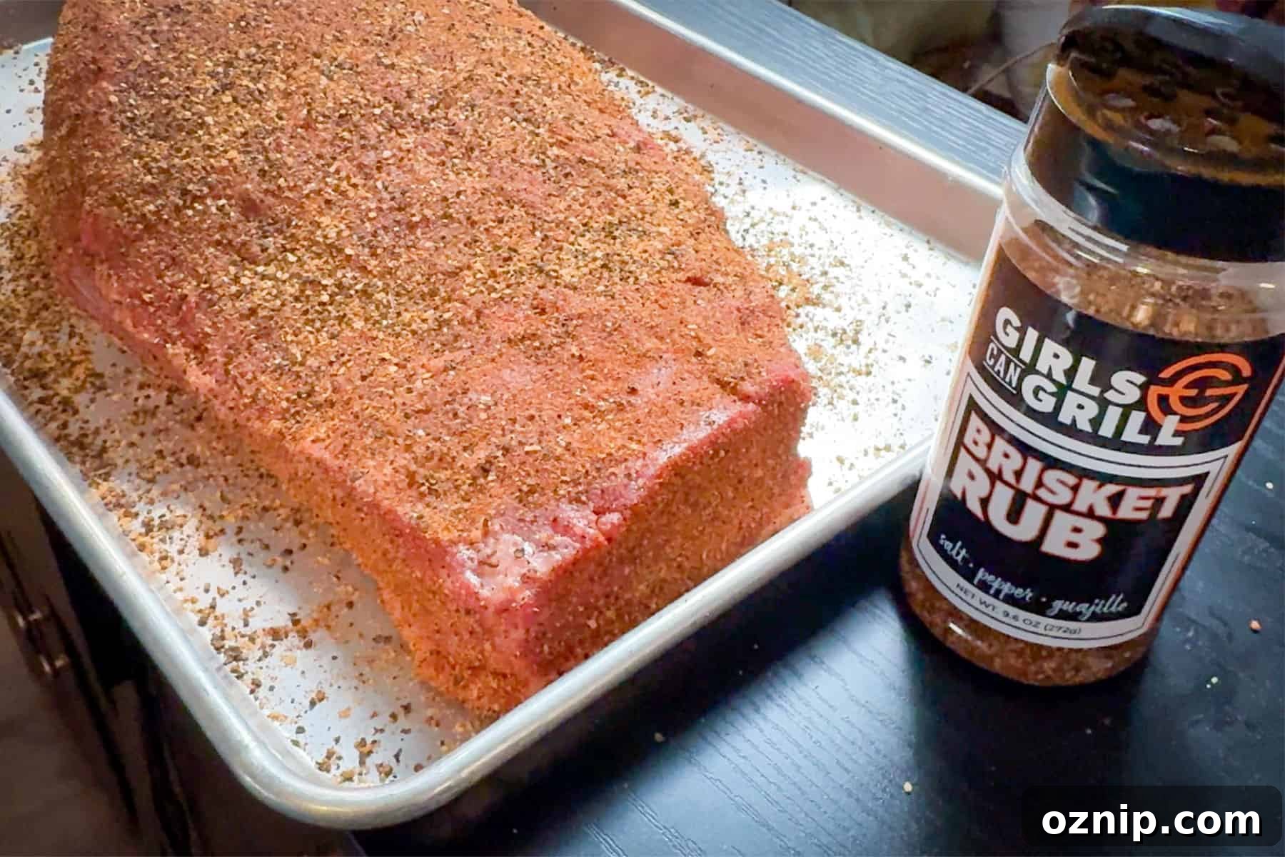 Seasoned brisket.