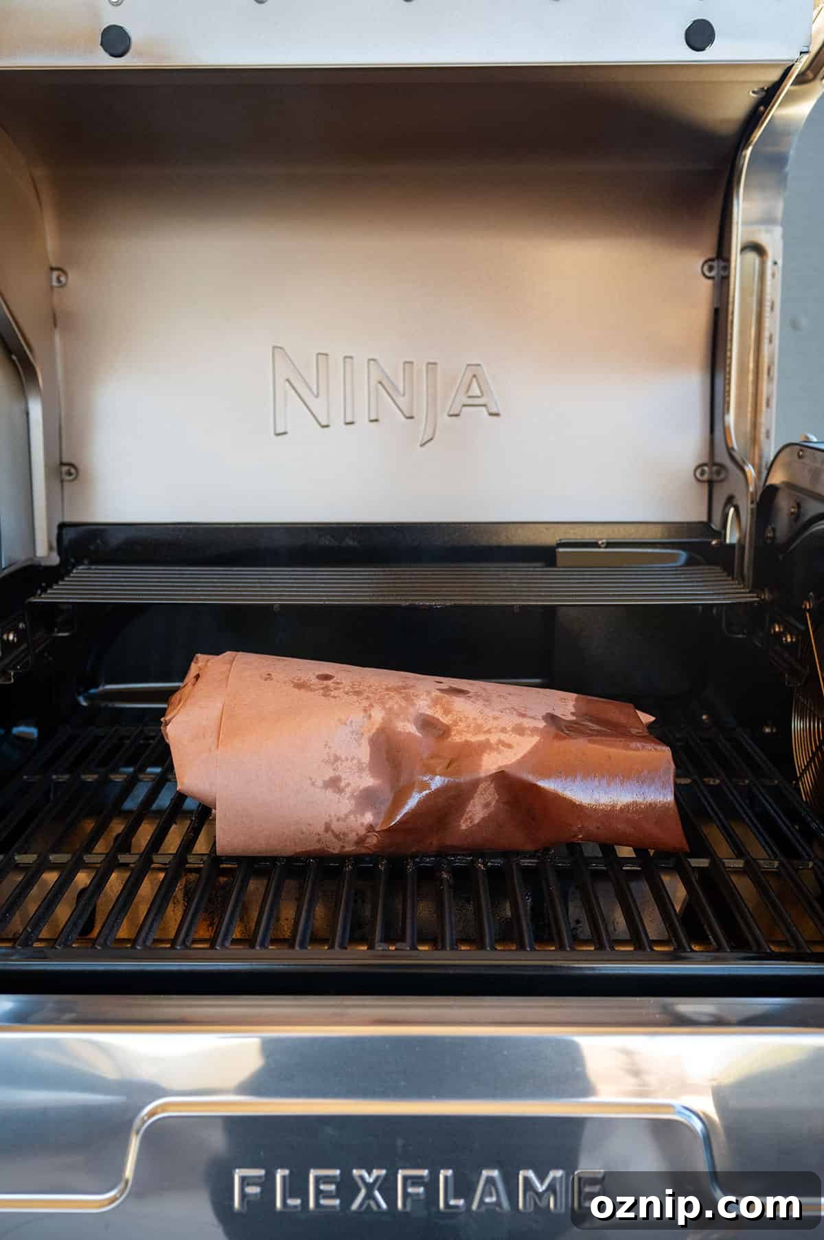 Wrapped brisket on Ninja FlexFlame.