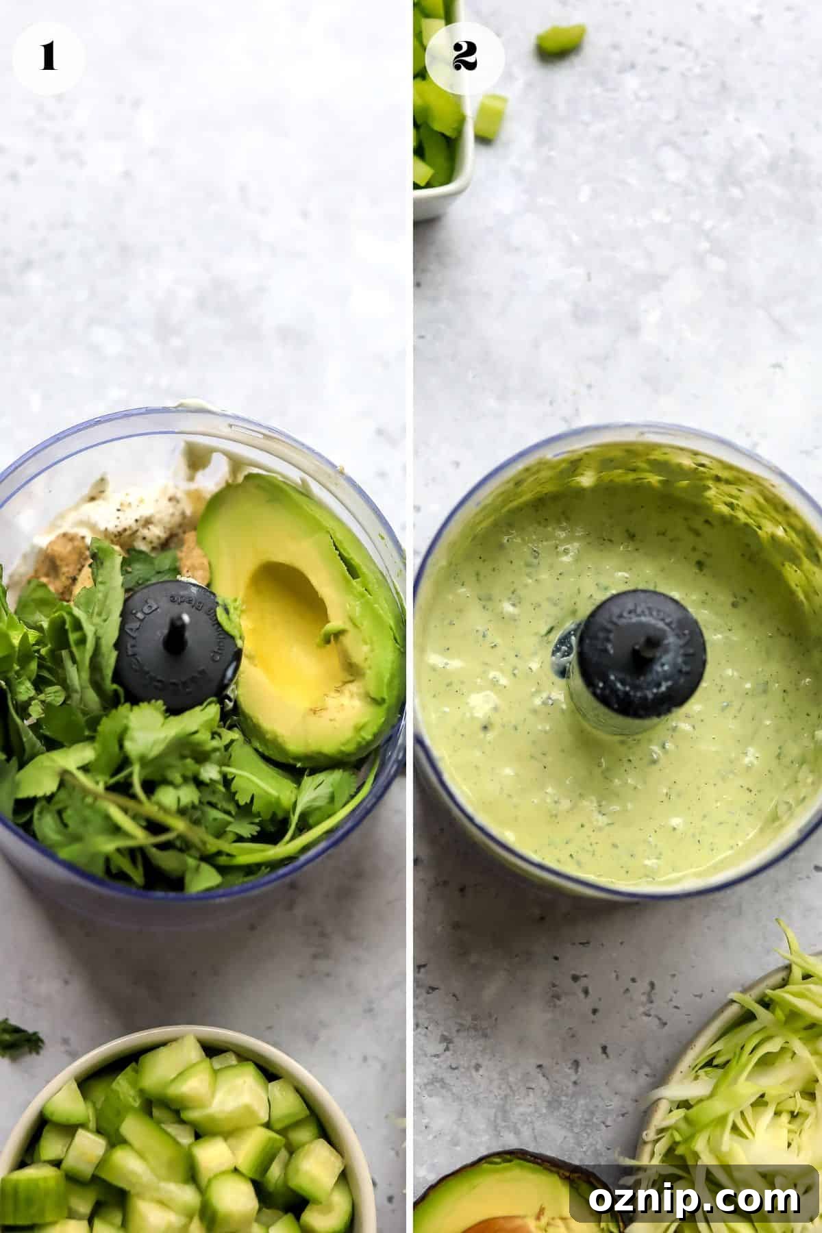 Green Goddess Salad Recipe with Creamy Avocado Herb Dressing 3 Steps to make this recipe in a small blender.