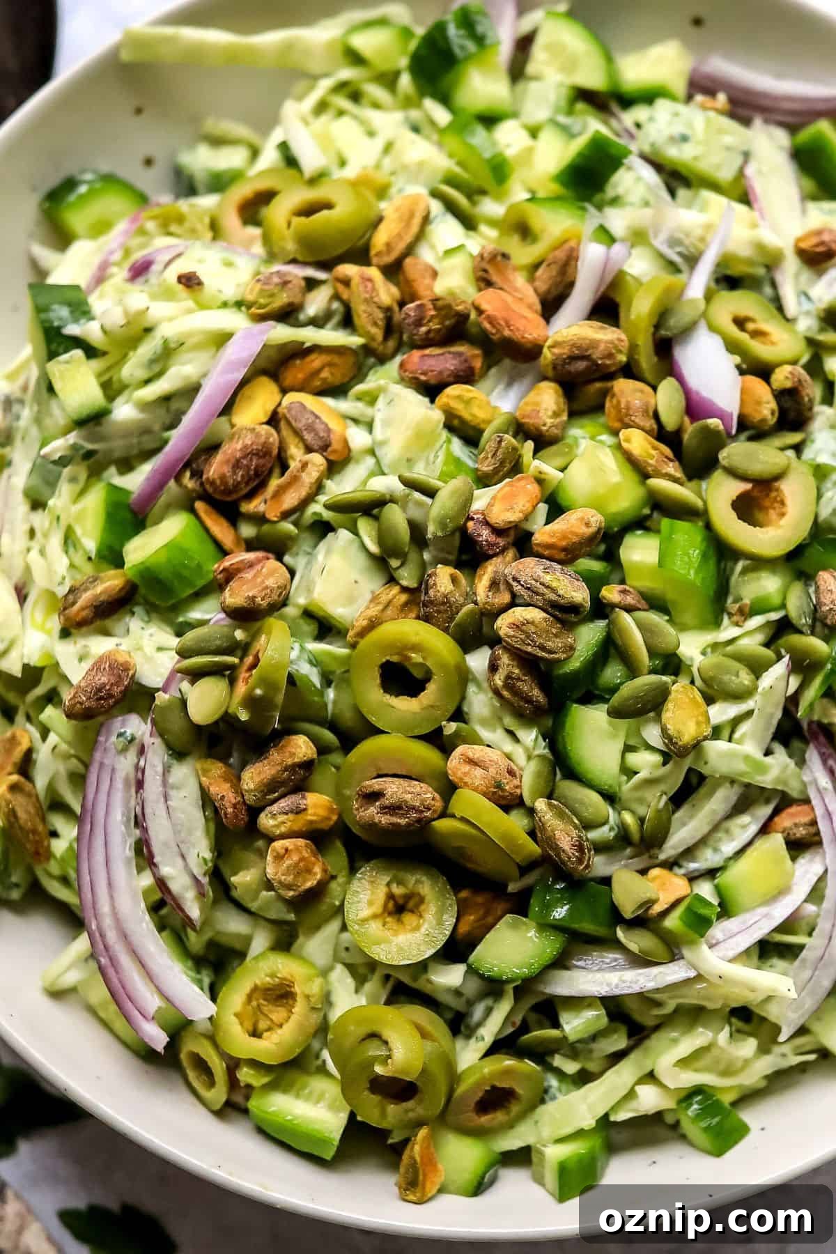 Green Goddess Salad Recipe with Creamy Avocado Herb Dressing 4 Steps to make this recipe in a small blender with avocado and dressing.