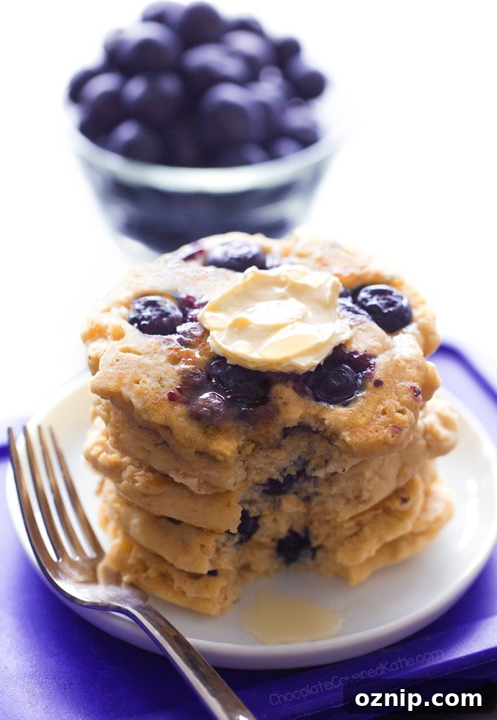 The Best Fluffy Vegan Blueberry Pancakes The Best Fluffy Vegan Blueberry Pancakes