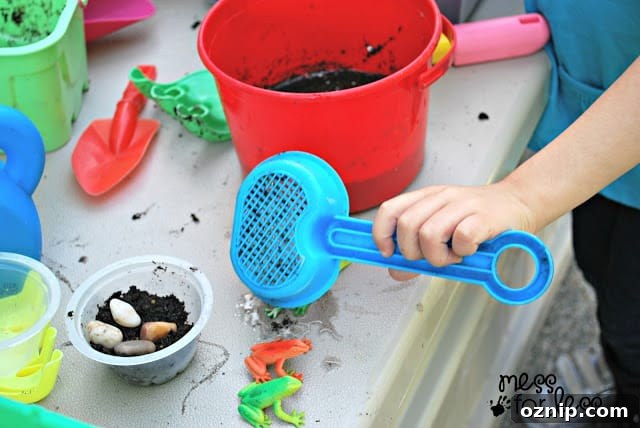 kids playing with mud
