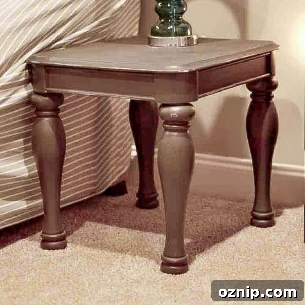 spray painted laminate table in a playroom.