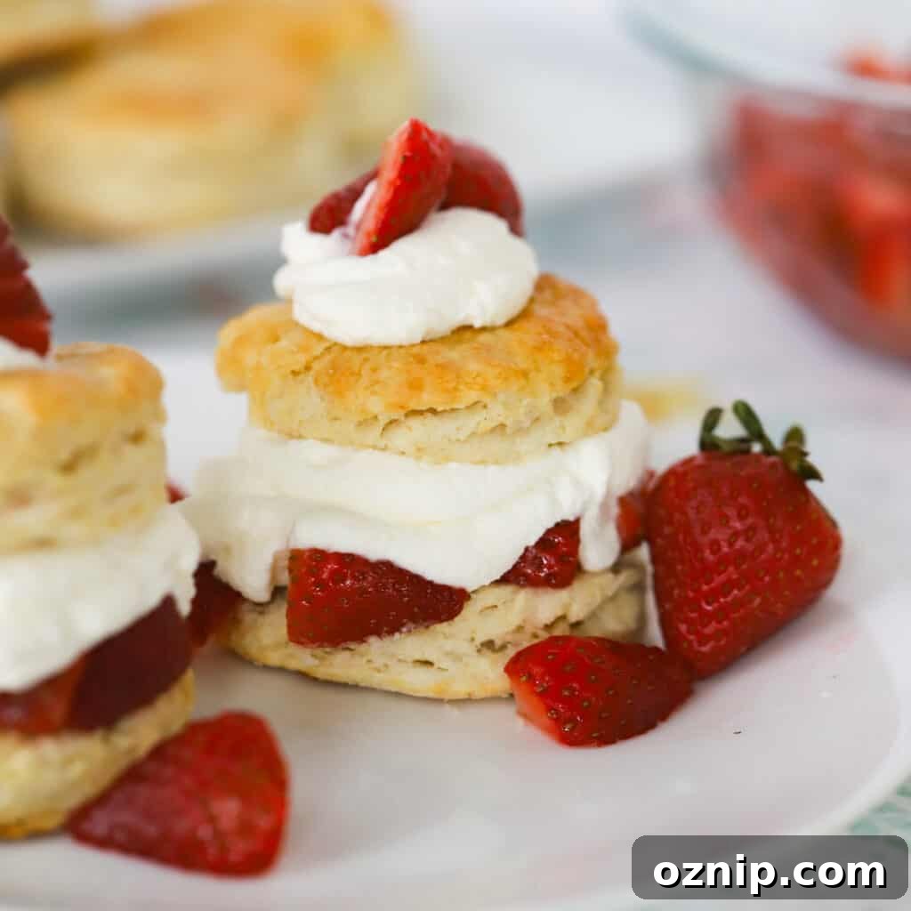 strawberry shortcake biscuit recipe with strawberries and whipped cream recipe, fourth of july desserts