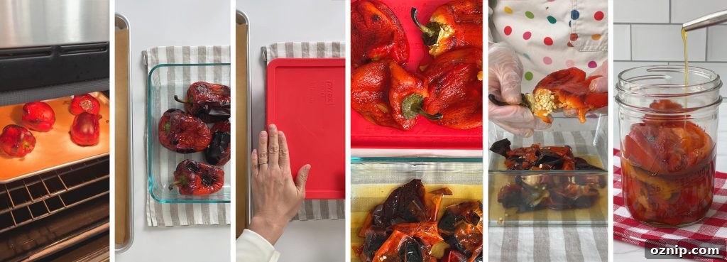 Homemade Roasted Red Peppers Recipe 4 roasting red peppers process