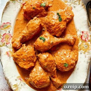 Chicken Paprikash on a serving platter