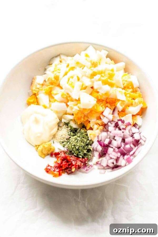 Creamy egg salad. Super easy to make and fast.