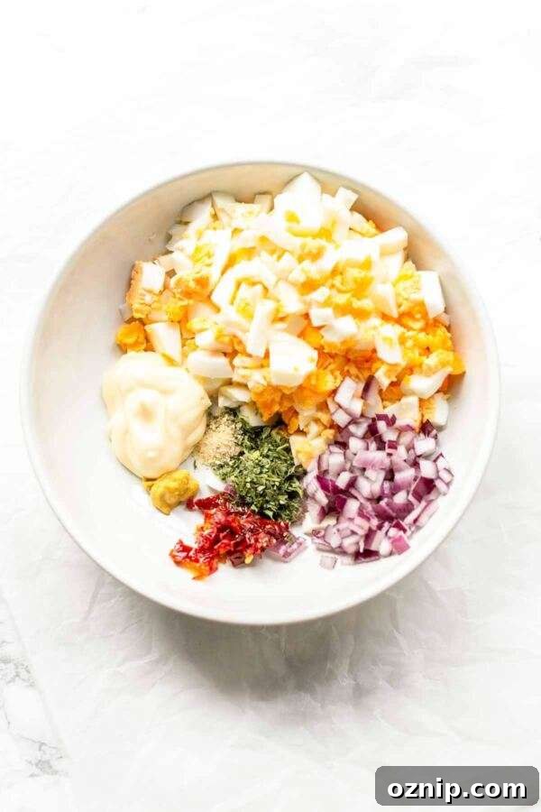 Delicious creamy egg salad.