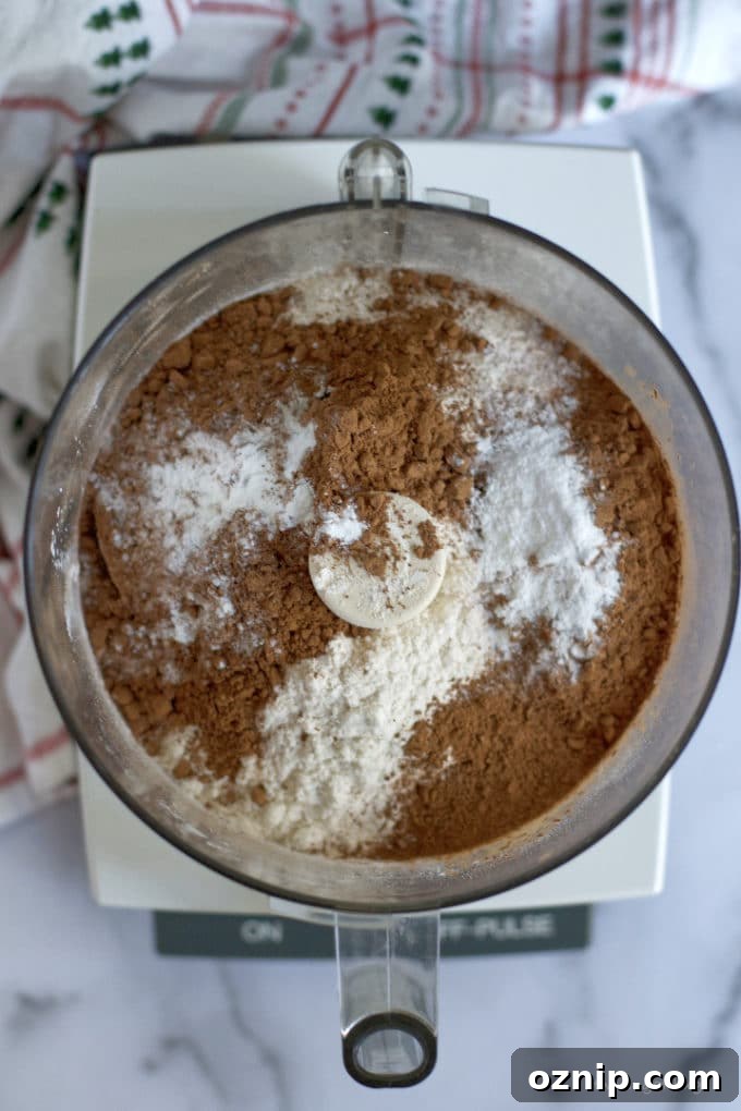 Double Peppermint Chocolate Cookie Recipe 5 dry ingredients in a food processor