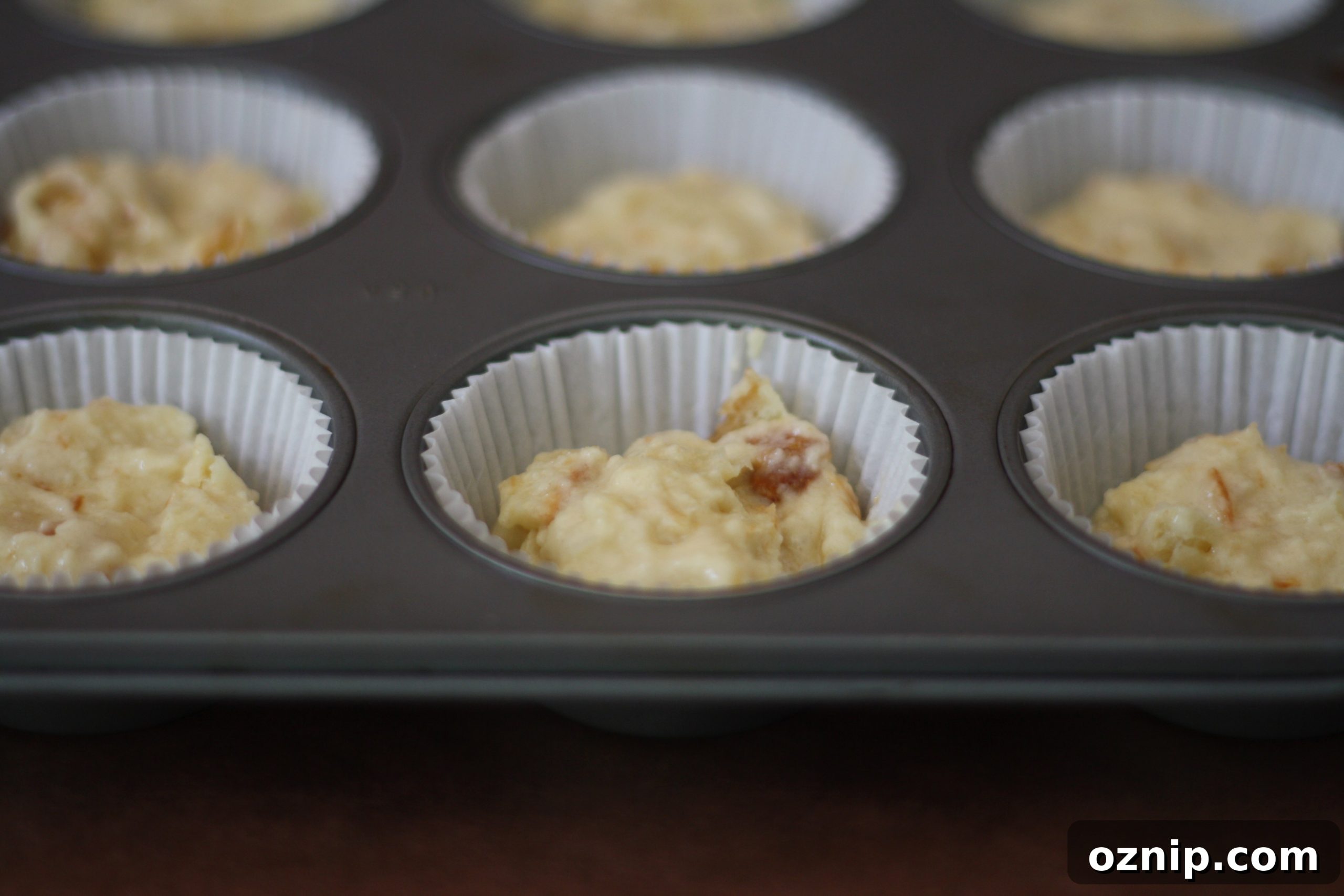 croissant cupcakes ready to bake
