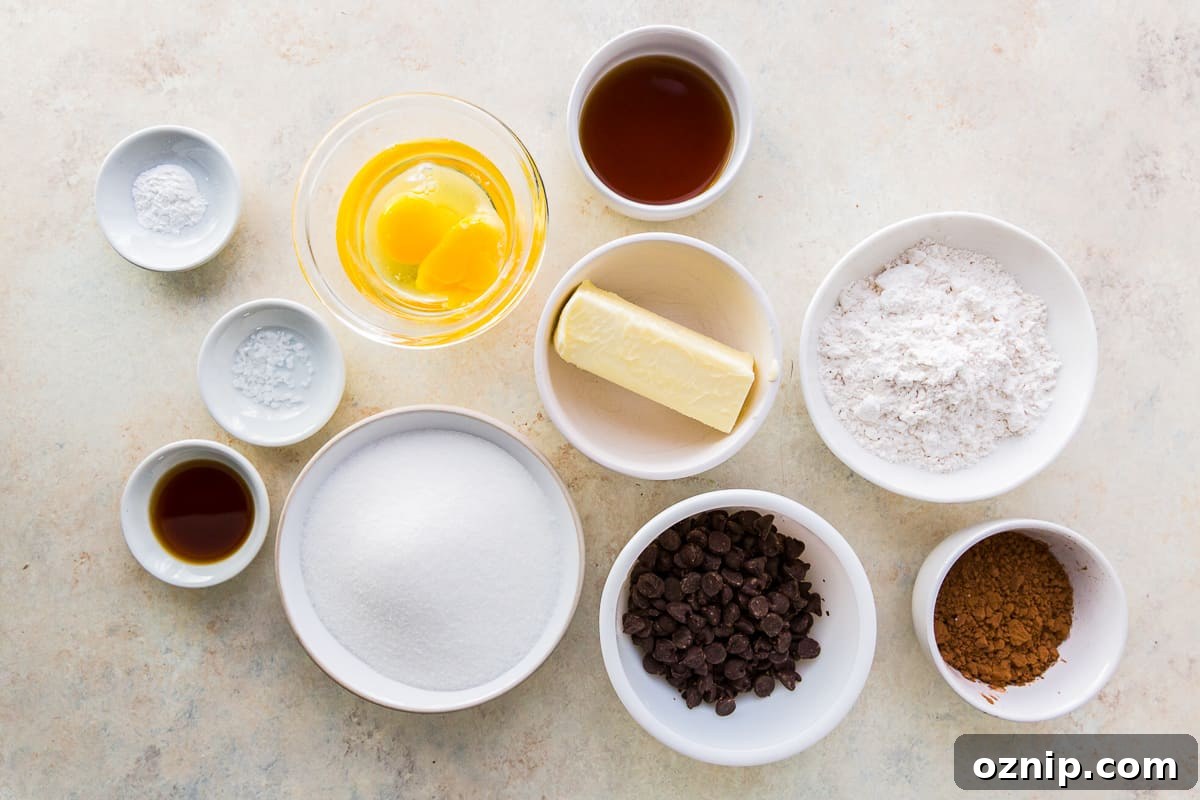 ingredients for cakey brownies