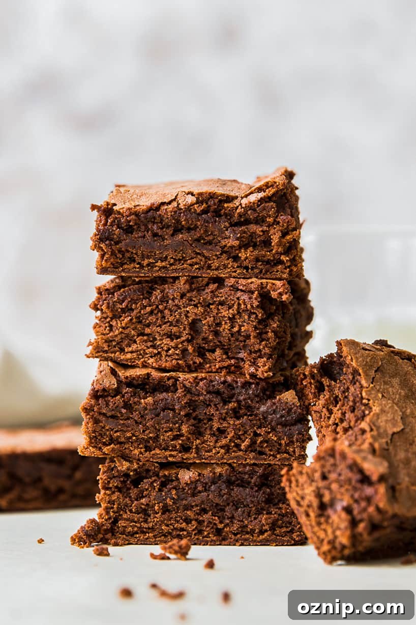 a stack of cake like brownies.