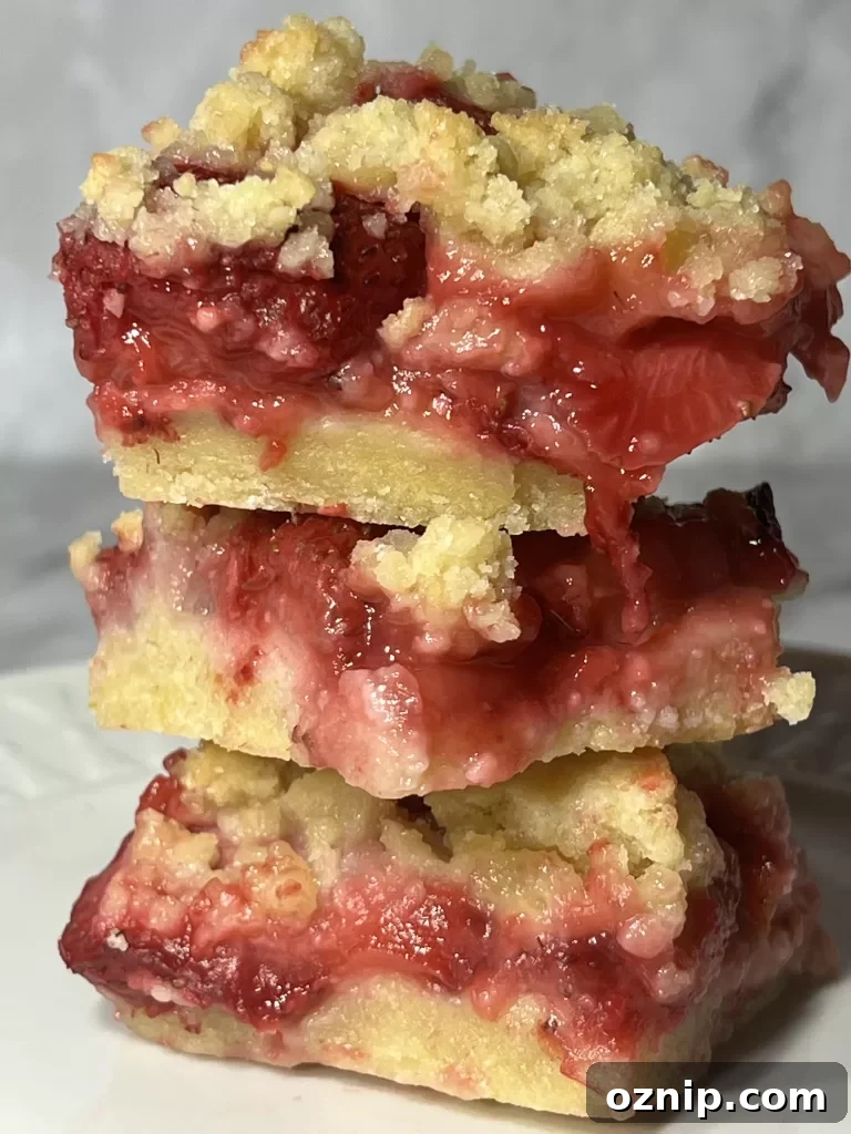 Strawberry Crumble Bars
