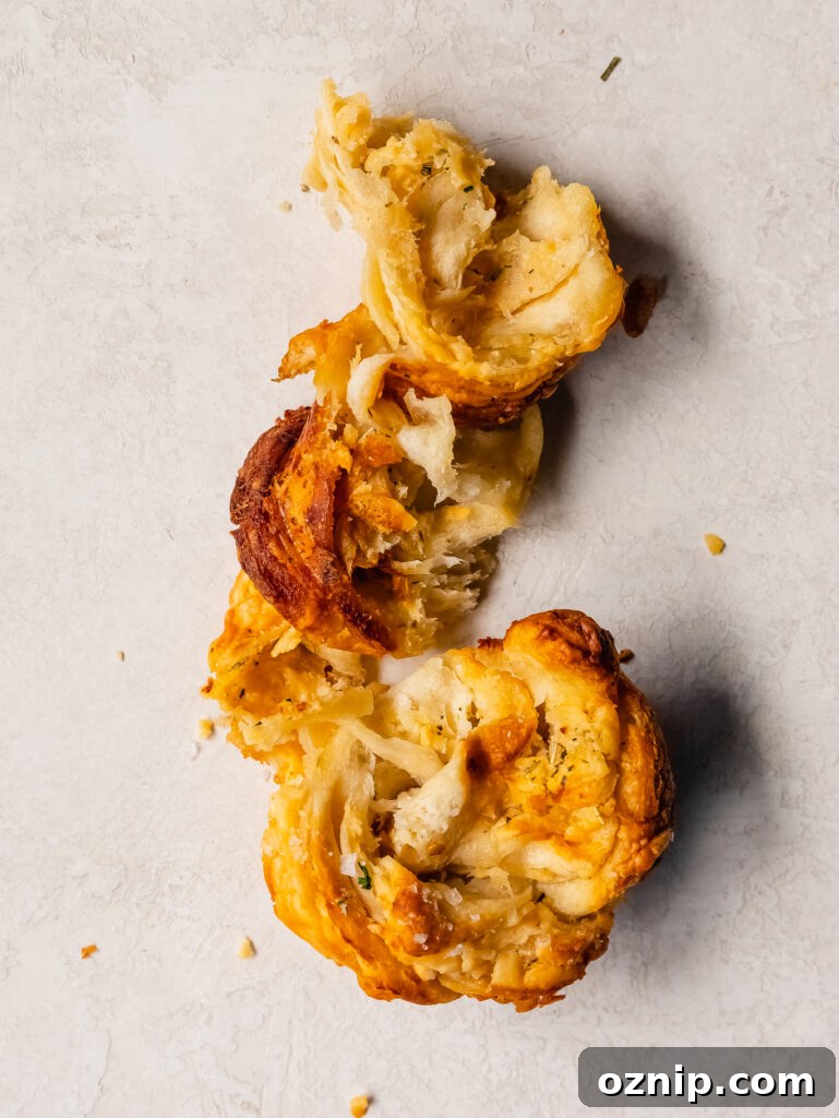 Plated garlic cheddar rolls