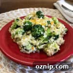 cauliflower rice with broccoli and cheese