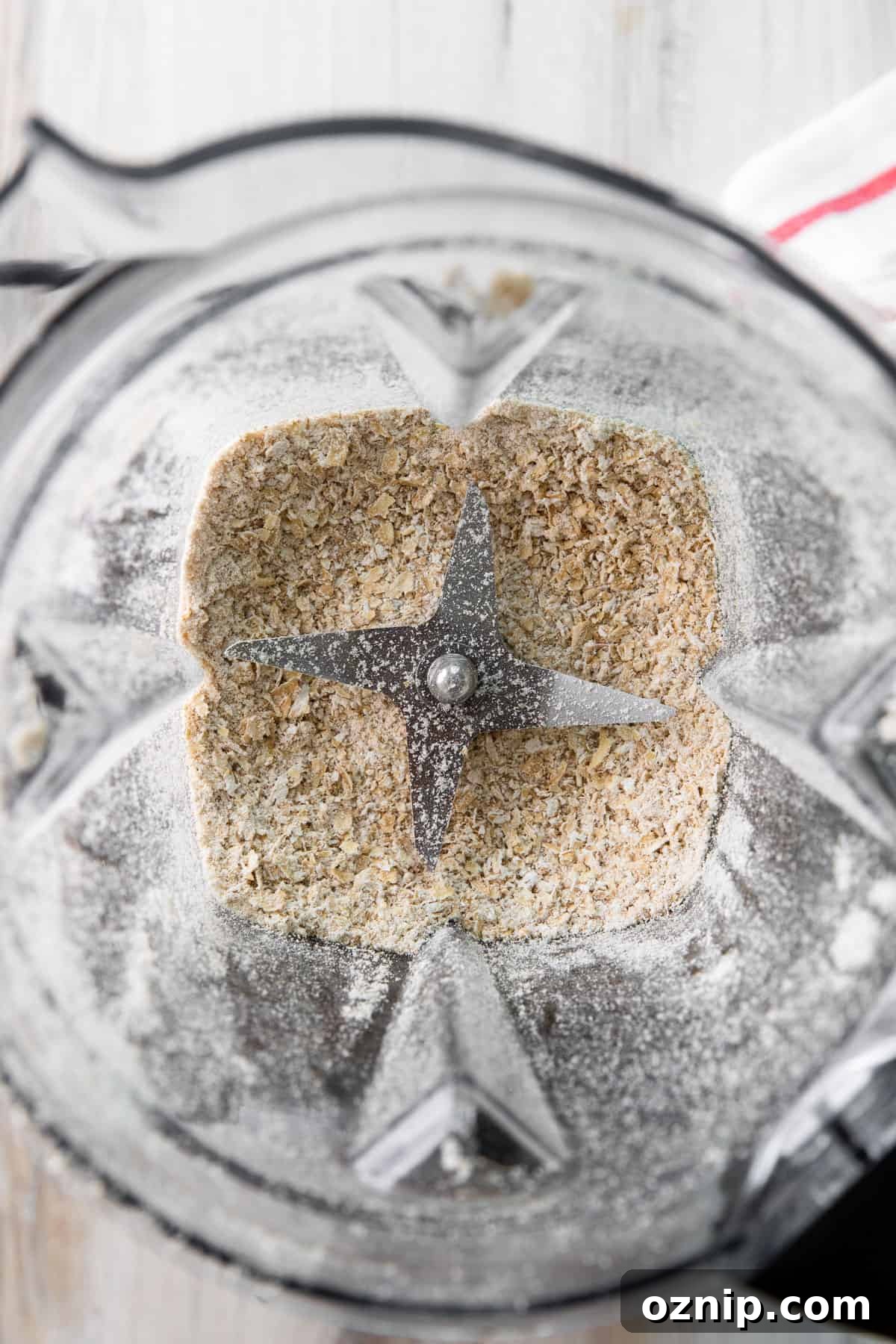oats in a blender before and after 