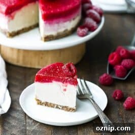 Easy Vegan Raspberry Cheesecake