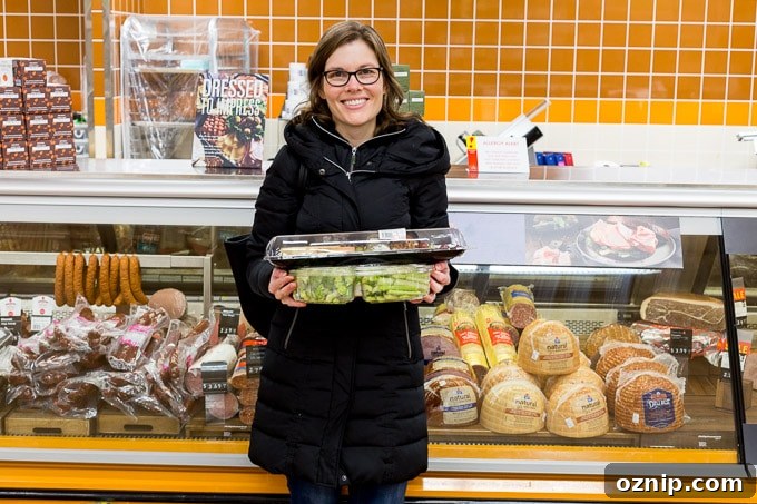 Photo of picking up party platters at the store.