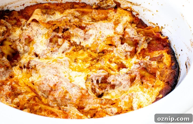 Slow Cooker Lasagna Recipe with Rich Meat Sauce 21 Finished slow cooker lasagna