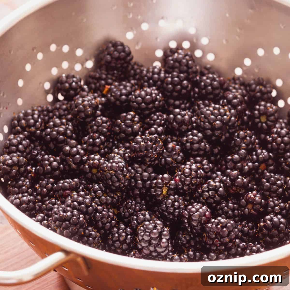 blackberries after being rinsed