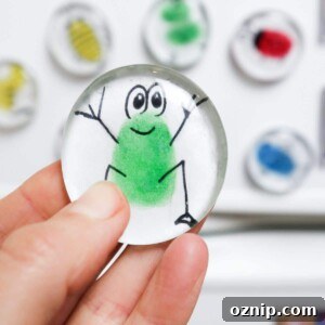 DIY Fingerprint Glass Magnets for Kids Keepsakes 10 diy glass magnet