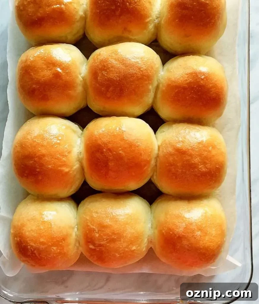 Top 7 Thanksgiving Side Dishes to Make This Year 3 dinner rolls in baking pan overhead