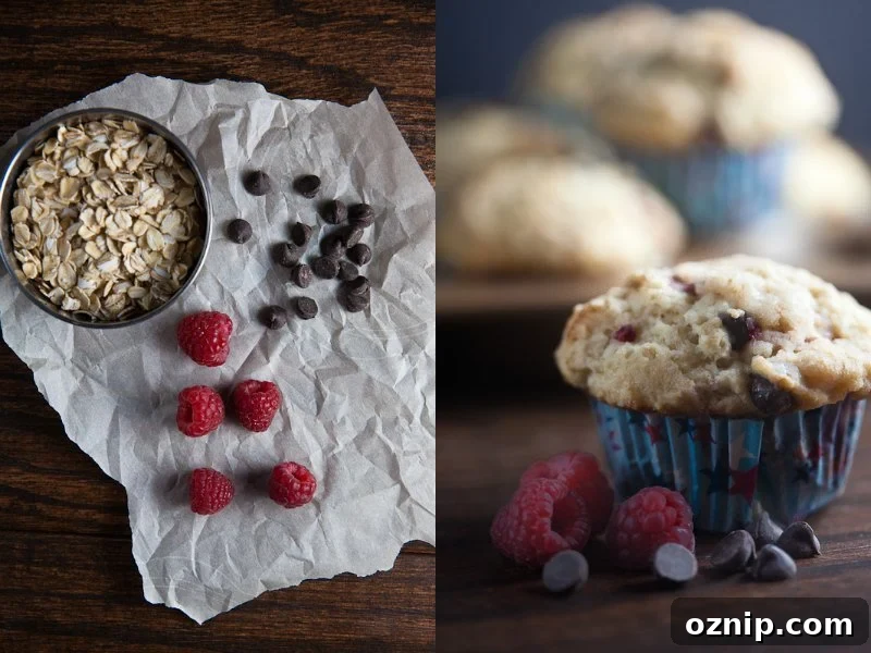 Bakery Style Raspberry Dark Chocolate Muffins