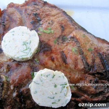 Grilled Steak with Cilantro, Scallion and Cumin Butter