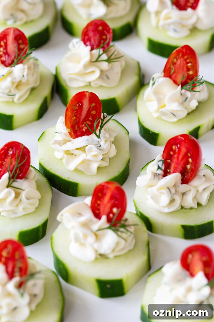 Cream Cheese Cucumber Bites Recipe 4 Cucumber Bites with Cream Cheese
