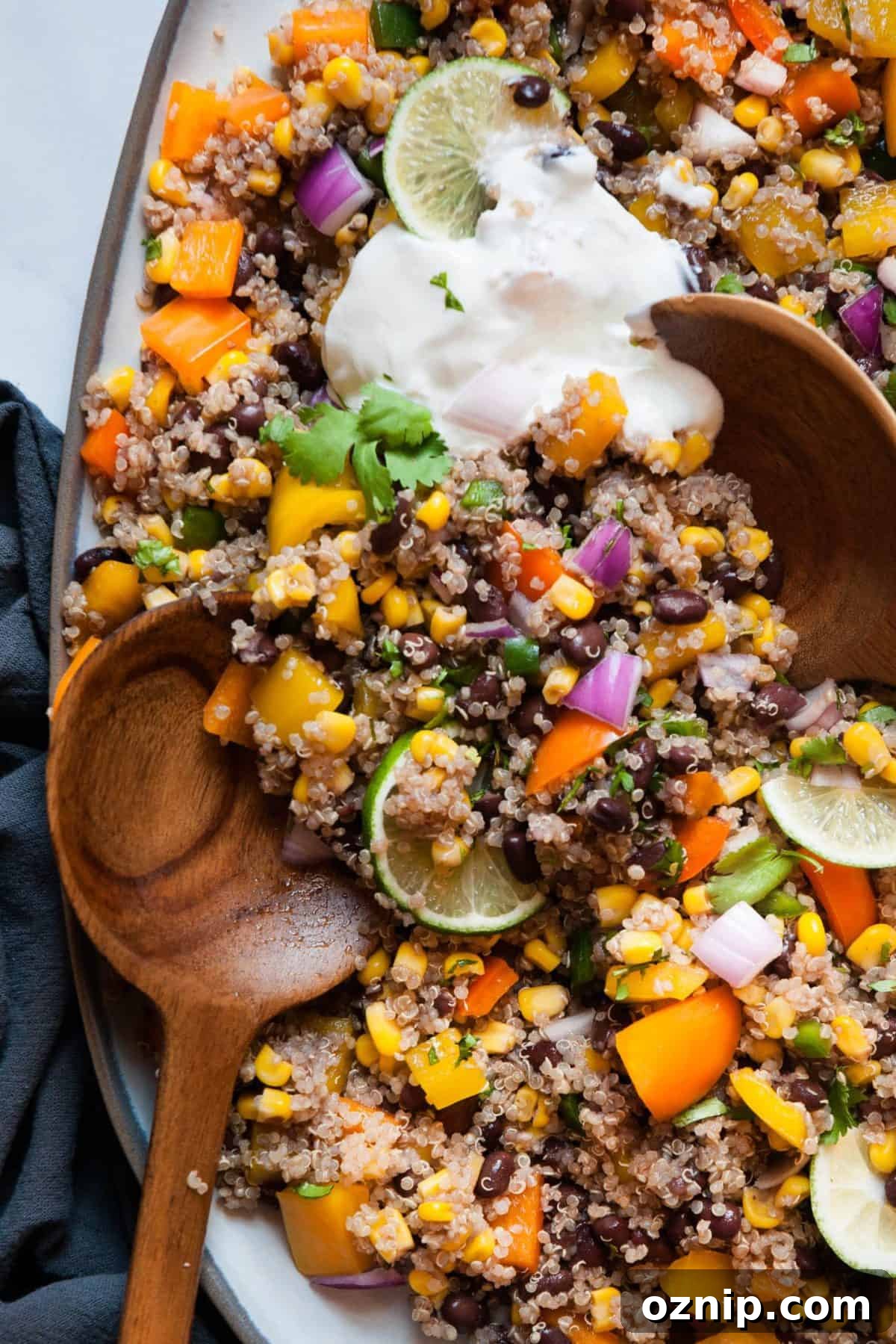 mexican quinoa salad on plate