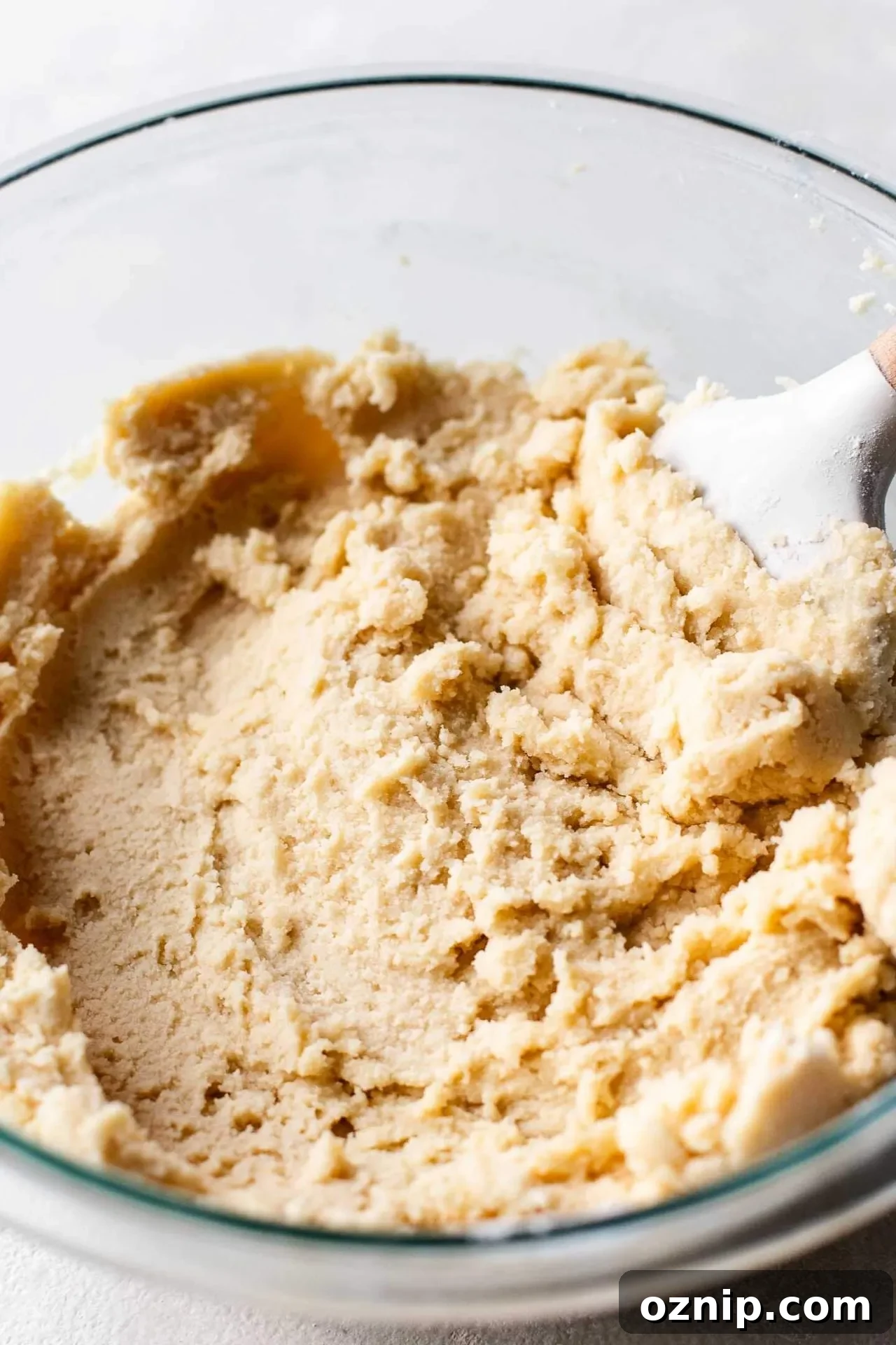 cut out sugar cookie dough in bowl