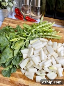Quick Dongchimi: Radish Water Kimchi Recipe 6 Sliced radish for dongchimi