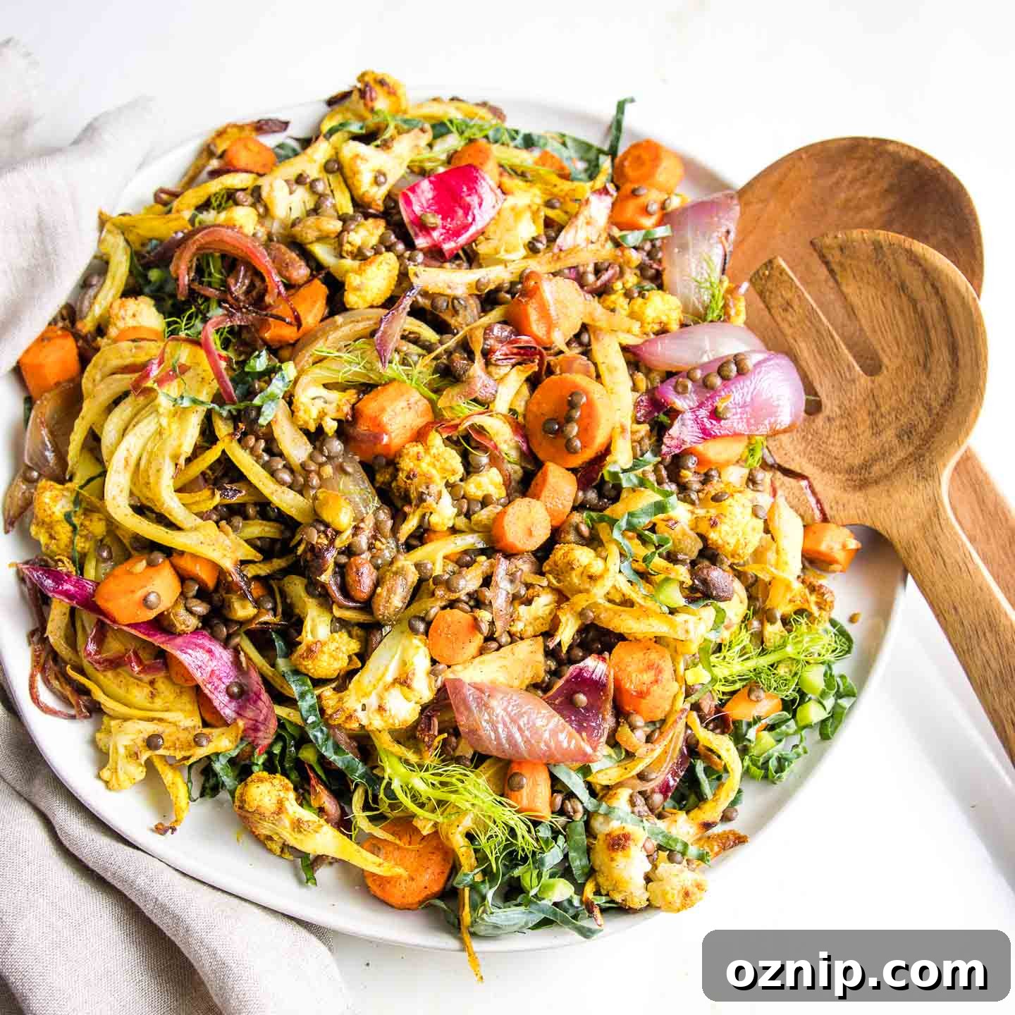 Lentil Salad with Roasted Vegetables